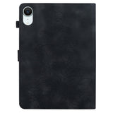 iPad Mini (2026) 8. Gen. EIDERWOOD Kunstlæder Flip Cover - Blomster Tekstureret - Sort