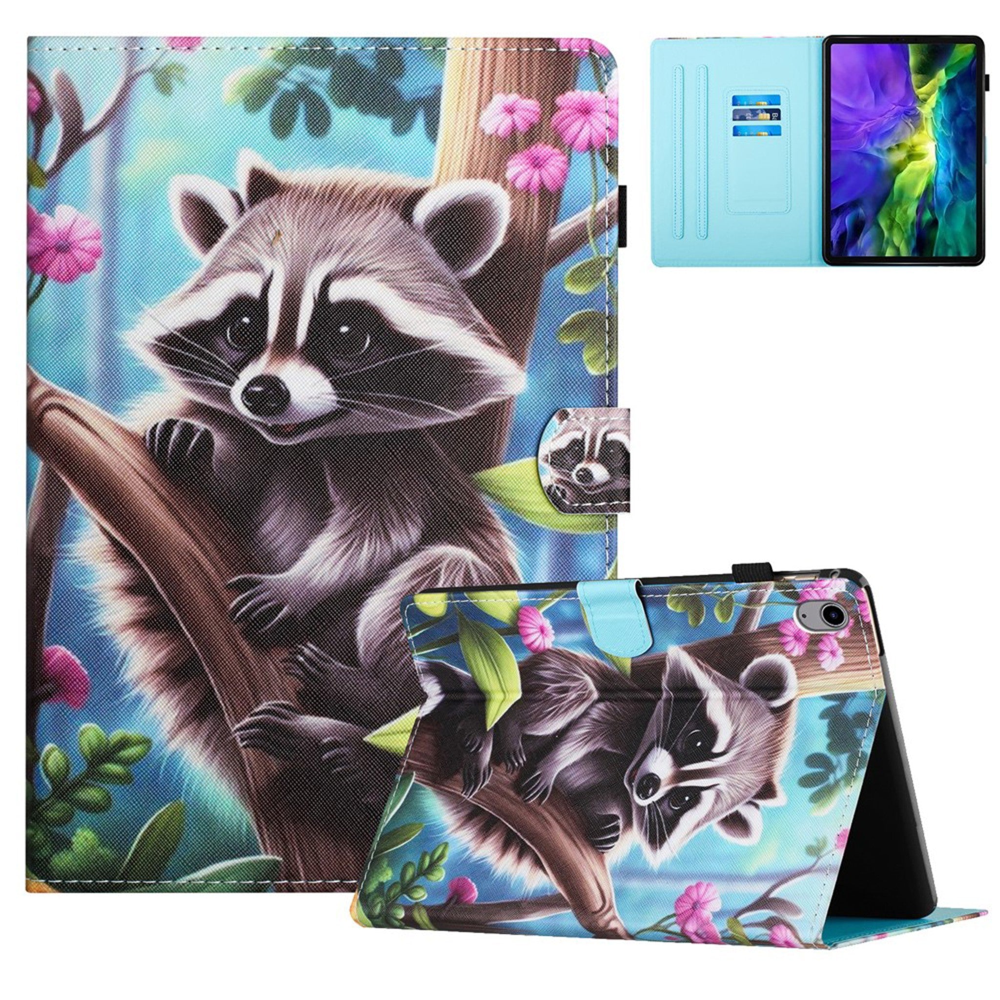 iPad Mini (2026) 8. Gen. EIDERWOOD Kunstlæder Flip Cover - Kortholder - Vaskebjørn