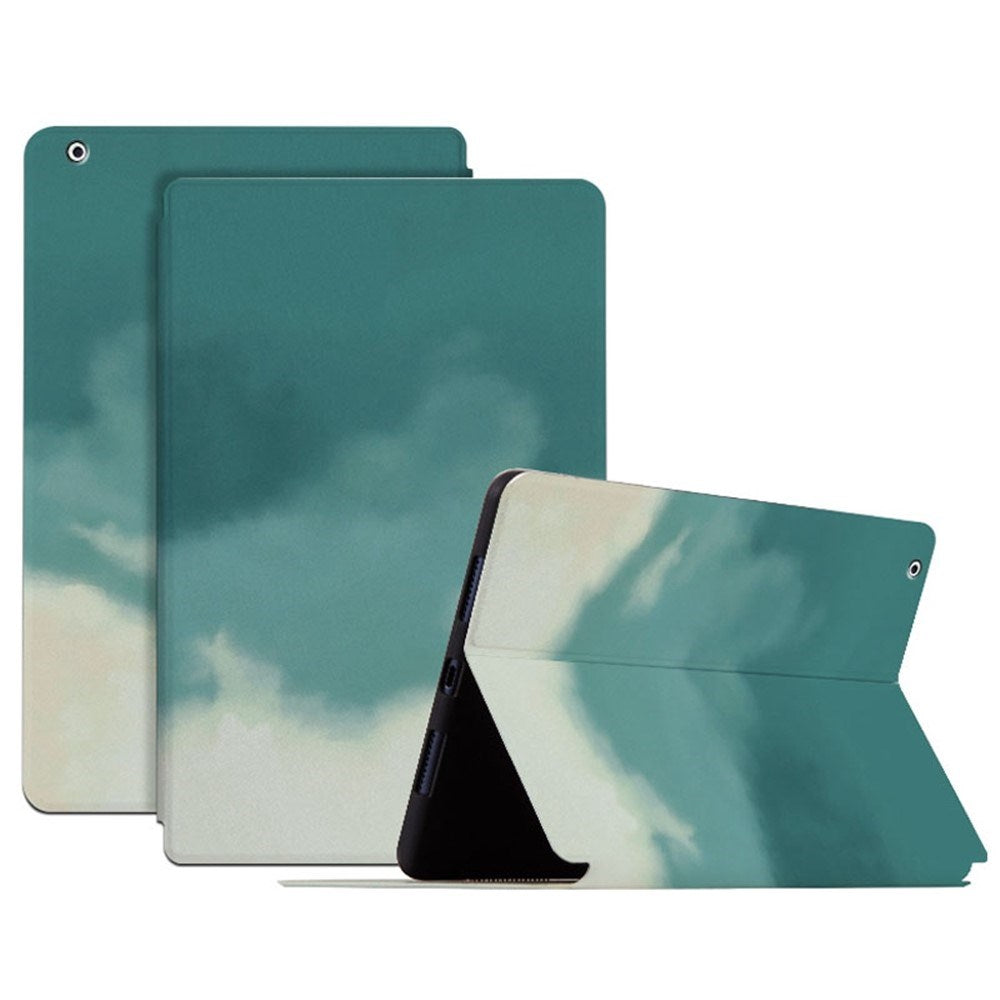 iPad 4 / 3 / 2 - EIDERWOOD Kunstlæder Flip Cover m. Mønster - Grøn