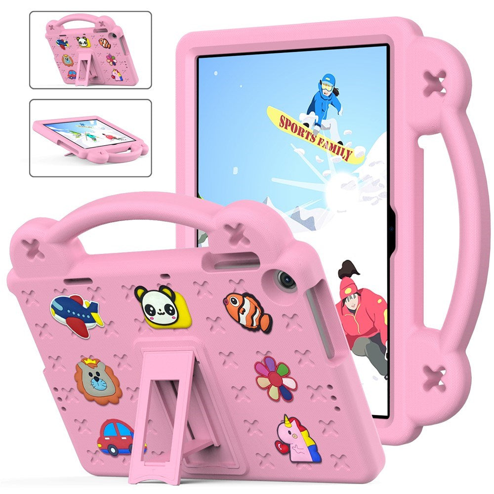 Lenovo Tab M10 Plus (3. Gen) 10.6" (TB-125F/128F) Børne Cover m. Stander & Håndholder - Lyserød