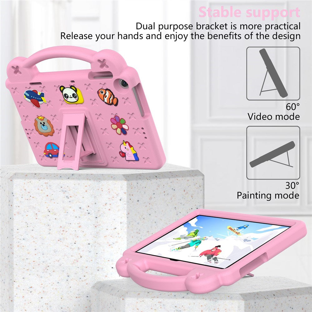 Lenovo Tab M10 Plus (3. Gen) 10.6" (TB-125F/128F) Børne Cover m. Stander & Håndholder - Lyserød