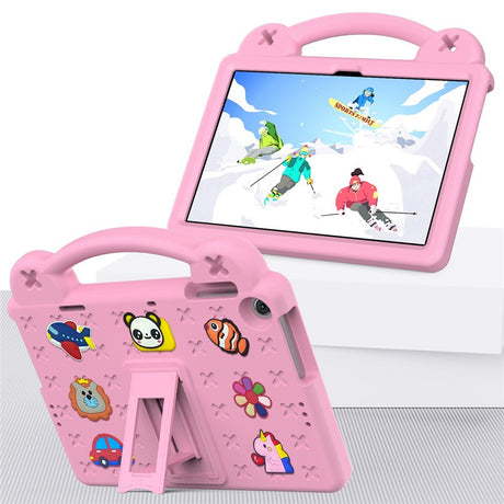 Lenovo Tab M10 Plus (3. Gen) 10.6" (TB-125F/128F) Børne Cover m. Stander & Håndholder - Lyserød