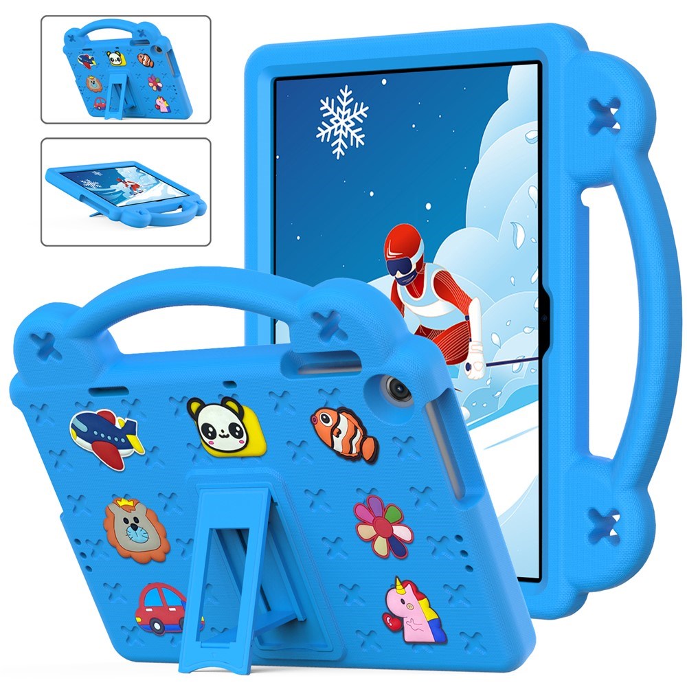 Lenovo Tab M10 Plus (3. Gen) 10.1" (TB-125F/128F) Børne Cover m. Stander & Håndholder - Blå