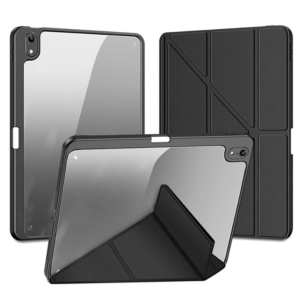 iPad 10.9" (2022) PU Læder / Plastik Flip Cover - DUX DUCIS MAGI Series - Gennemsigtig / Sort