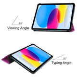 Apple iPad 10.9" (2022) Læder Flip Cover m. Stand - Lilla