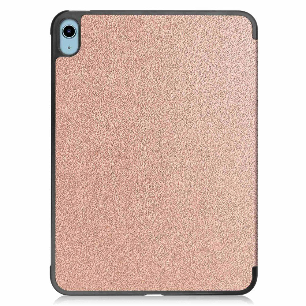 Apple iPad 10.9" (2022) Læder Flip Cover m. Stand - Rose Gold