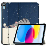 iPad 10.9" (2022) Læder Flip Cover m. Tri-fold Stand - "Good Night"