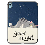 iPad 11" (2025) / iPad 10.9" (2024/2022) Læder Flip Cover m. Tri-fold Stand - "Good Night"