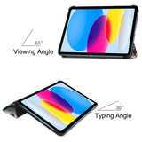 iPad 10.9" (2022) Læder Flip Cover m. Tri-fold Stand - Graffiti