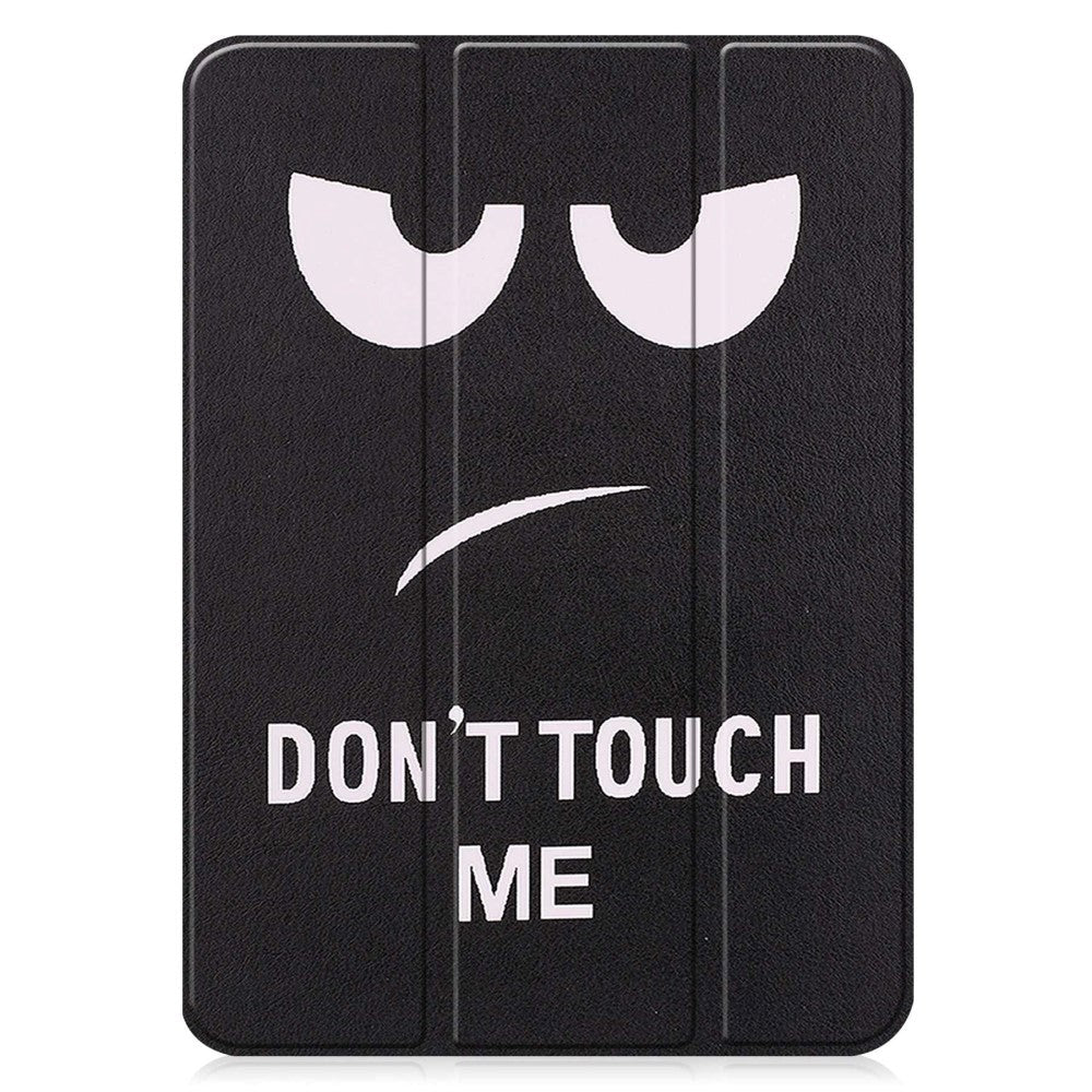 iPad 10.9" (2022) Læder Flip Cover m. Tri-fold Stand - "Don't Touch Me"