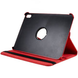 EIDERWOOD iPad 10.9" (2022) Klassisk Læder Flip Cover m. 360⁰ Ståfunktion - Rød