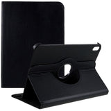 EIDERWOOD iPad 10.9" (2022) Klassisk Læder Flip Cover m. 360⁰ Ståfunktion - Sort