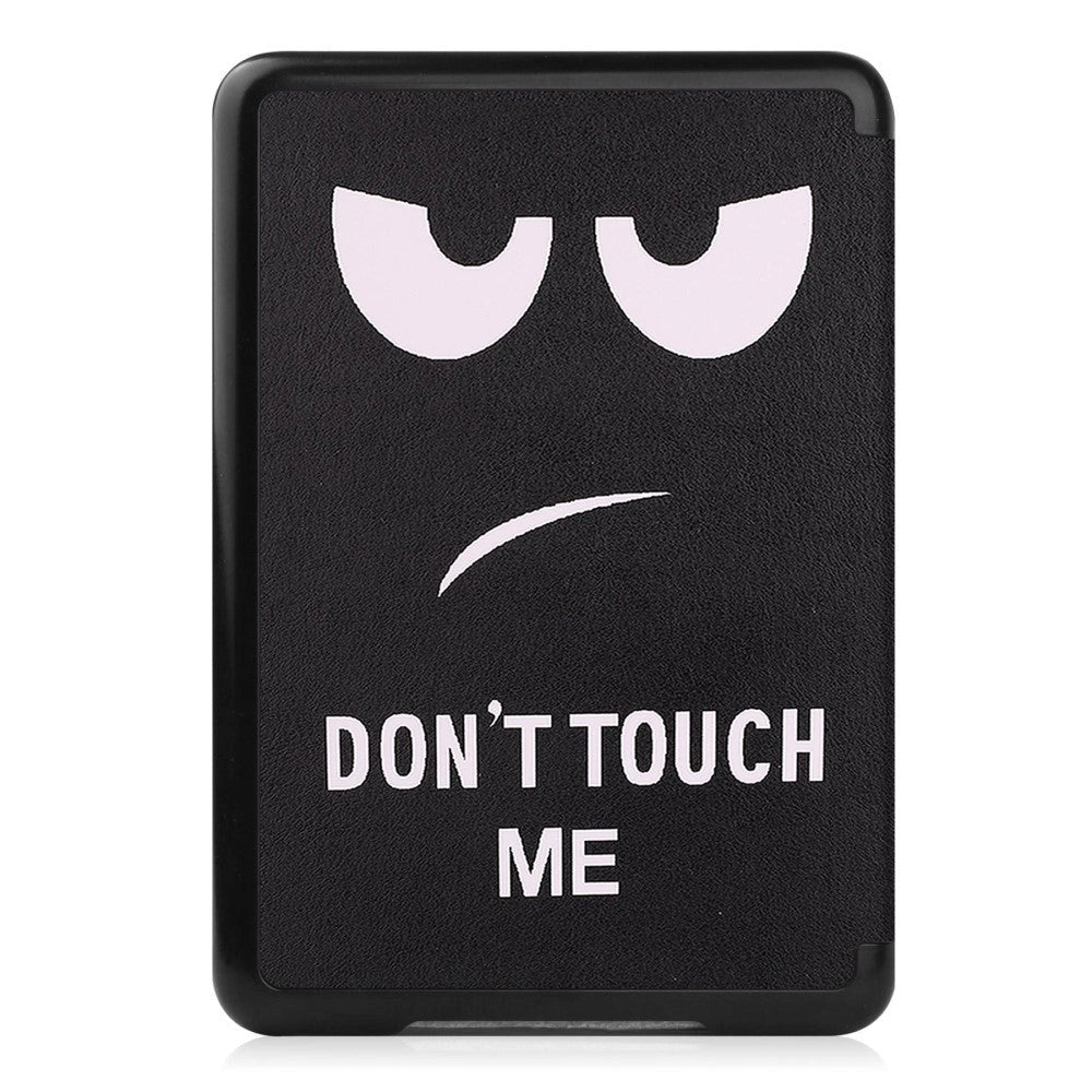 Amazon Kindle 11th Generation (2022) Kunstlæder Flip Cover m. Vågeblus Funktion - "Don't Touch Me"