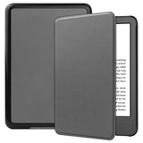 Amazon Kindle 11th Generation (2022) Læder Flip Cover m. Vågeblus Funktion - Grå