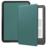 Amazon Kindle 11th Generation (2022) Læder Flip Cover m. Vågeblus Funktion - Grøn