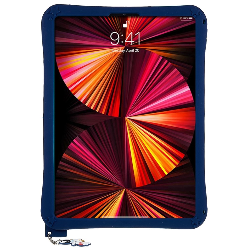 iPad Air (2022 / 2020) / Pro 11 (2022 / 2021 / 2020 / 2018) Børne Cover m. Standerfunktion & Cartoon - Mørkeblå