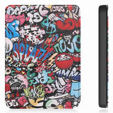 Kobo Clara 2E Kunstlæder Flip Cover m. Vågeblus Funktion - Graffiti