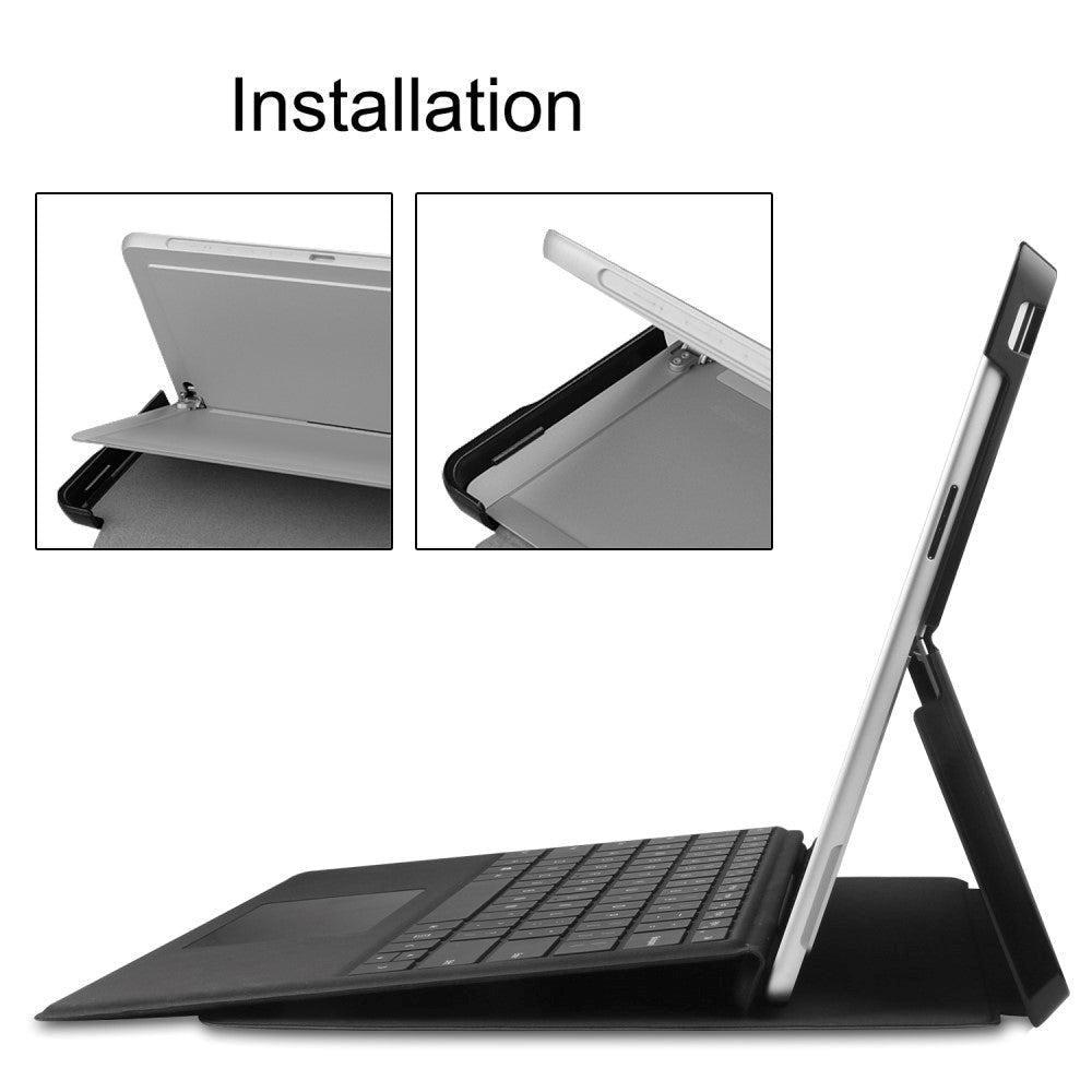 Microsoft Surface Pro 9 Læder Cover m. Stand - Sort