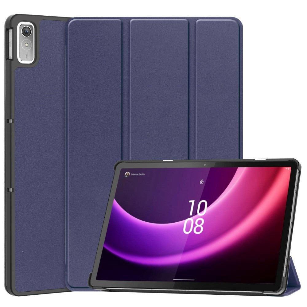 Lenovo Tab P11 Gen. 2 Tri-fold Læder Flip Cover m. Vågeblus Funktion - Blå