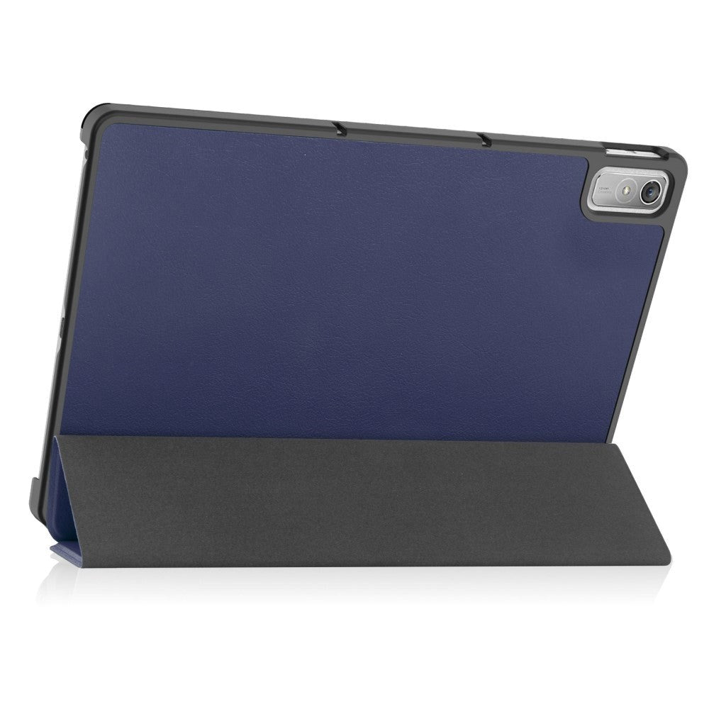 Lenovo Tab P11 Gen. 2 Tri-fold Læder Flip Cover m. Vågeblus Funktion - Blå