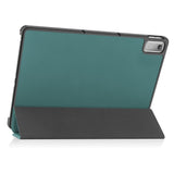 Lenovo Tab P11 Gen. 2 Tri-fold Læder Flip Cover m. Vågeblus Funktion - Grøn