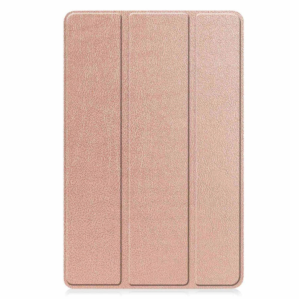 Lenovo Tab P11 Gen. 2 Tri-fold Læder Flip Cover m. Vågeblus Funktion - Rose Gold