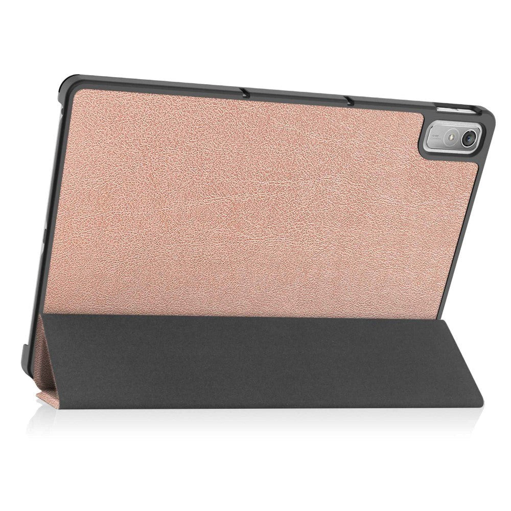 Lenovo Tab P11 Gen. 2 Tri-fold Læder Flip Cover m. Vågeblus Funktion - Rose Gold