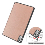 Lenovo Tab P11 Gen. 2 Tri-fold Læder Flip Cover m. Vågeblus Funktion - Rose Gold