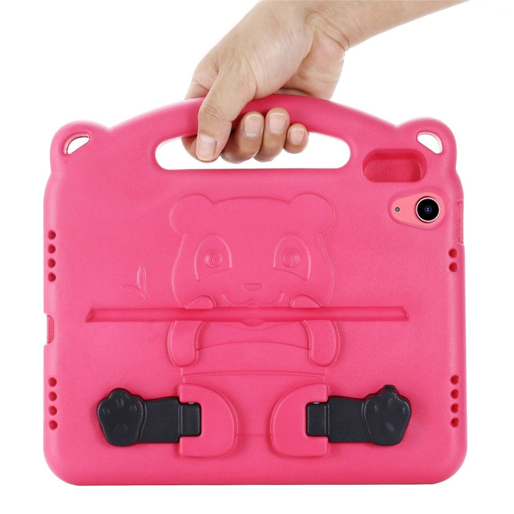 iPad 10.9" (2022) Cover til Børn - Panda Kickstand Cover - Pink