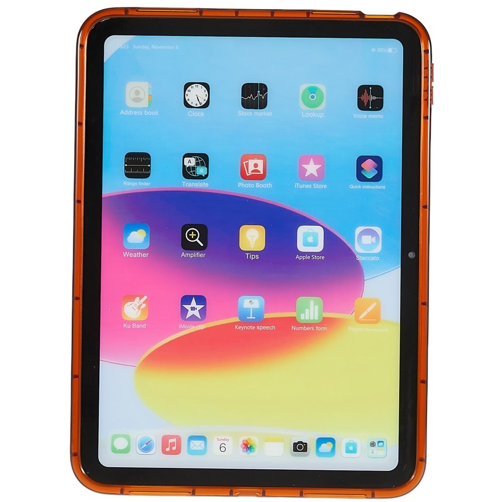 iPad 10.9" (2022) Fleksibelt Bagside Cover - Riller - Brun