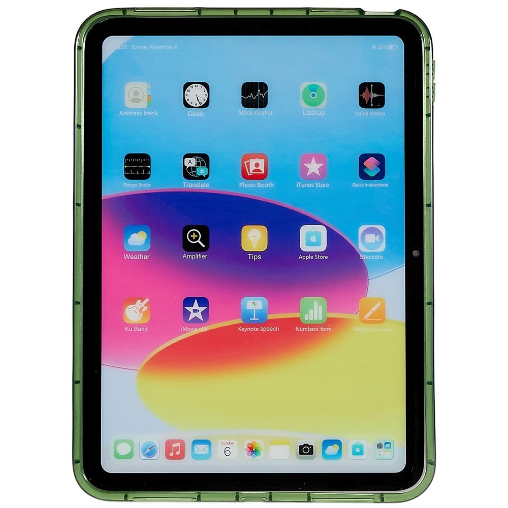 iPad 10.9" (2022) Fleksibelt Bagside Cover - Riller - Grøn