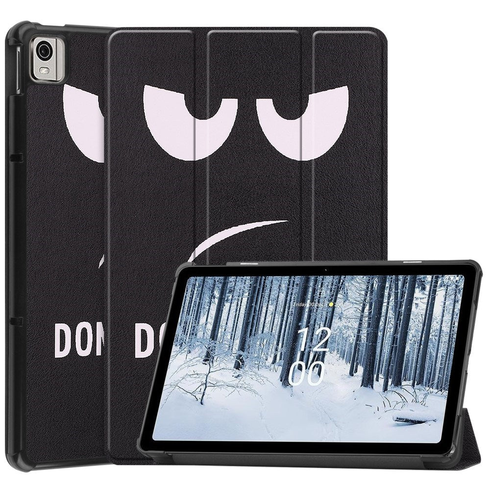 EIDERWOOD Nokia T21 Tri-Fold Kunstlæder Flip Cover m. Vågeblus Funktion - 