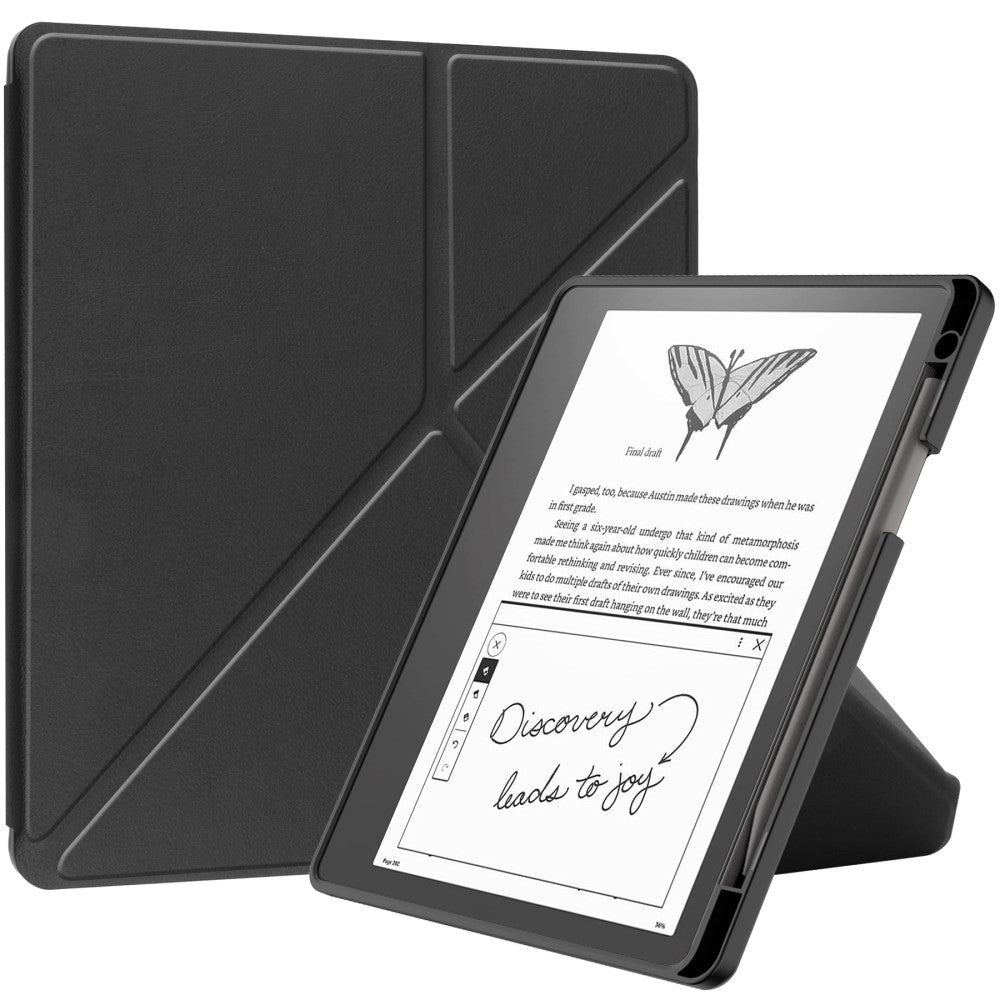 Amazon Kindle Scribe 11th Generation (2022) Origami Kunstlæder Flip Cover m. Pen Holder - Sort