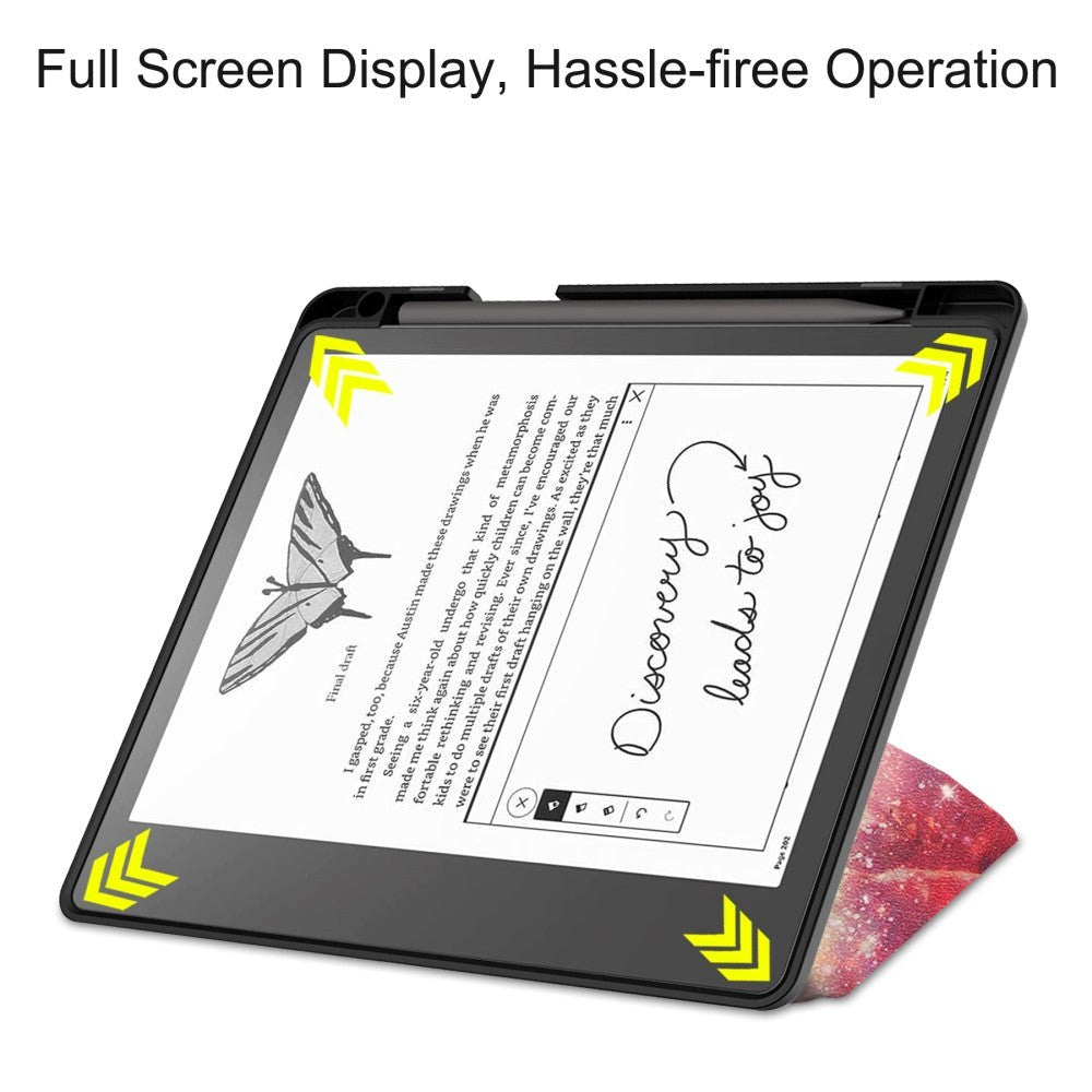 Amazon Kindle Scribe 11th Generation (2022) Origami Læder Flip Cover m. Pen Holder - Galakse