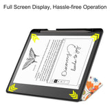 Amazon Kindle Scribe 11th Generation (2022) Origami Læder Flip Cover m. Pen Holder - Farverige Sommerfugle