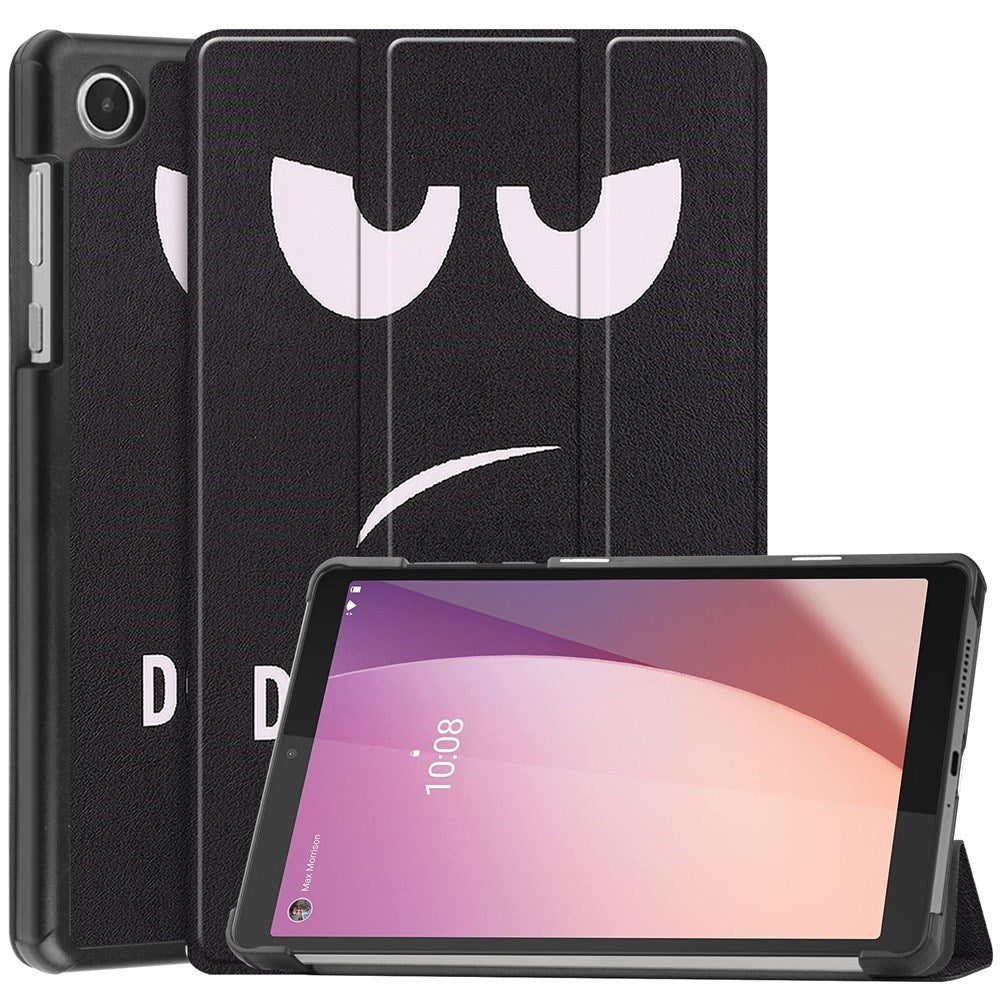 Lenovo Tab M8 (4. Gen.) - EIDERWOOD Tri-Fold Kunstlæder Flip Cover m. Mønster - Don't Touch Me