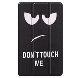 Lenovo Tab M8 (4. Gen.) - EIDERWOOD Tri-Fold Kunstlæder Flip Cover m. Mønster - Don't Touch Me