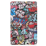 Lenovo Tab M8 (4. Gen.) - EIDERWOOD Tri-Fold Kunstlæder Flip Cover m. Mønster - Graffiti