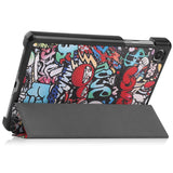 Lenovo Tab M8 (4. Gen.) - EIDERWOOD Tri-Fold Kunstlæder Flip Cover m. Mønster - Graffiti