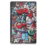 Lenovo Tab M8 (4. Gen.) - EIDERWOOD Tri-Fold Kunstlæder Flip Cover m. Mønster - Graffiti