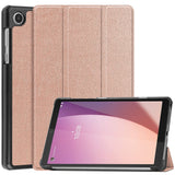Lenovo Tab M8 (4. Gen.) - EIDERWOOD Tri-Fold Kunstlæder Flip Cover - Rose Gold