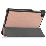 Lenovo Tab M8 (4. Gen.) - EIDERWOOD Tri-Fold Kunstlæder Flip Cover - Rose Gold