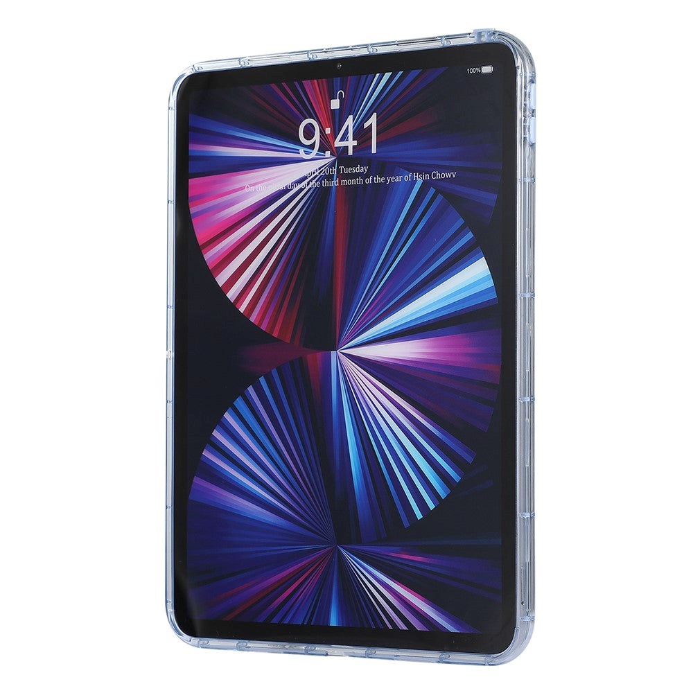 iPad Pro 11" (2022 / 2021 / 2020 / 2018) Fleksibelt Plastik Bagside Cover - Flet Design - Gennemsigtig / Blå