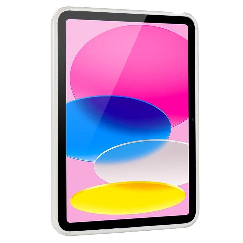 iPad 10.9" (2022) Fleksibelt Plastik Bagside Cover - Flet Design - Hvid