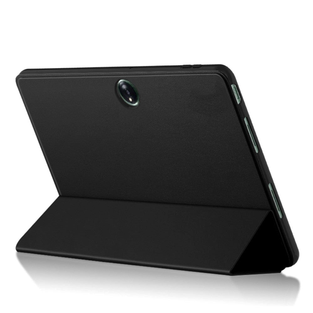 OnePlus Pad / Oppo Pad 2 Tri-Fold Læder Flip Cover - Sort