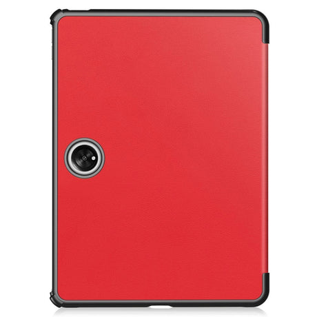 OnePlus Pad / Oppo Pad 2 Tri-Fold Læder Flip Cover m. Vågeblus Funktion - Rød