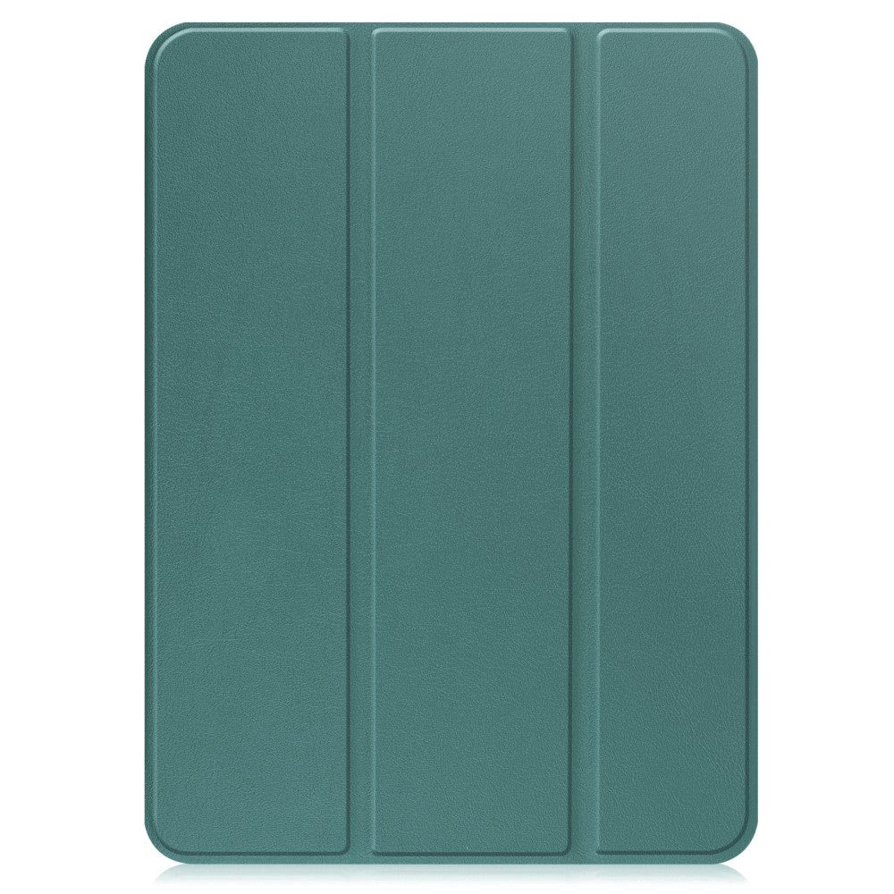 OnePlus Pad / Oppo Pad 2 Tri-Fold Læder Flip Cover m. Vågeblus Funktion - Mørkegrøn