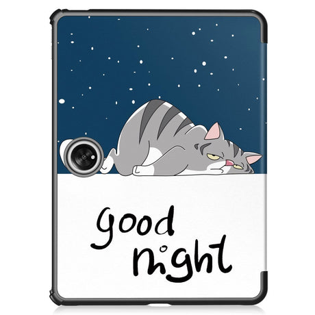 OnePlus Pad / Oppo Pad 2 Læder Flip Cover m. Tri-fold Stand & Vågeblus Funktion - "Good Night"