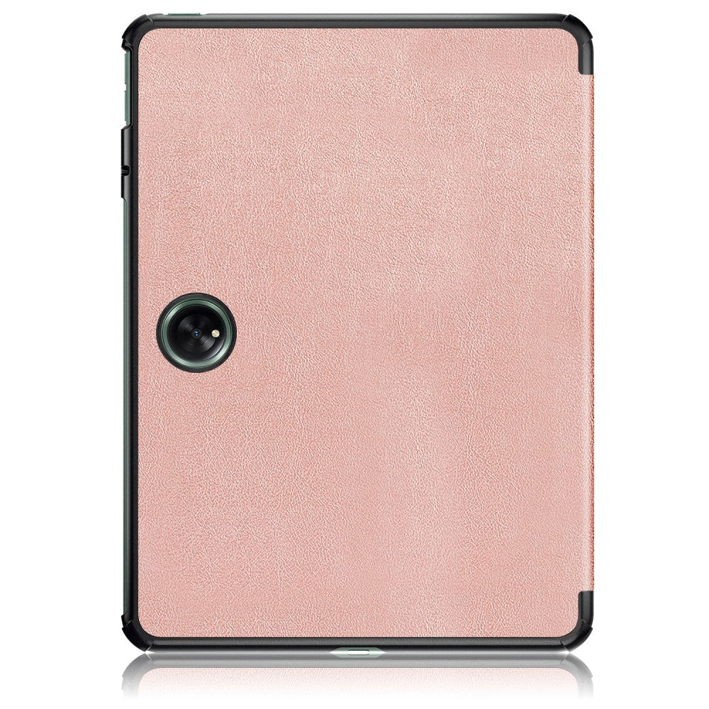 OnePlus Pad / Oppo Pad 2 Tri-Fold Læder Flip Cover m. Standerfunktion - Rose Gold