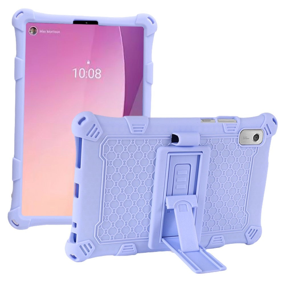 Lenovo Tab M9 Silikone Cover m. Ståfunktion - Lilla